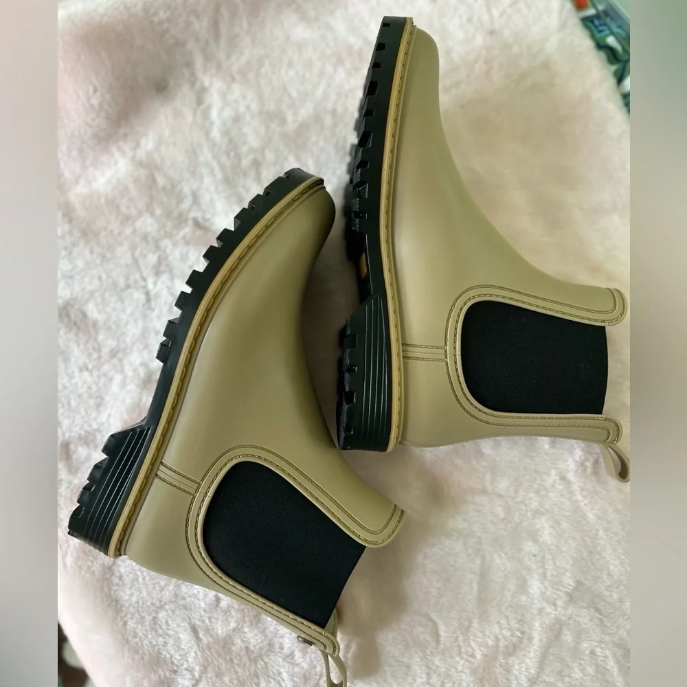Igor Trak Mate Tri Tan Rain Boots Size 41 US 10.5 Slip On Waterproof Women’s NEW